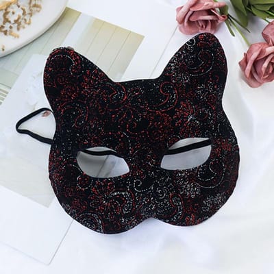 Sexy Volwassen Masker Rollenspel Kattenmasker Halve Gezicht Vos Dier Cosplay Seksmasker Halloween Feestmasker Maskeradebal Maskerade Maskers black