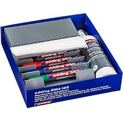 Whiteboards toebehorenset edding e-BMA 15S, 27 delen, voor schrijven & reinigen