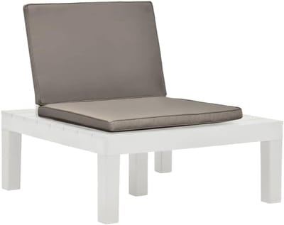 Tuinstoel met kussen - Loungestoel buiten - Buiten ontspannen - Weerbestendig kunststof - 78 x 78 x 70 cm - Wit