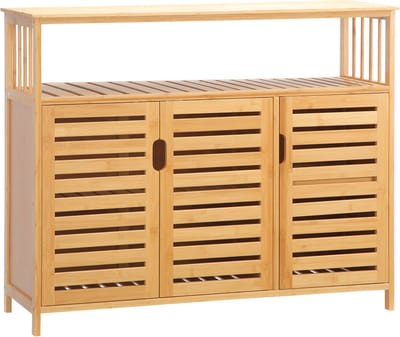 HOMCOM Dressoir - Bamboe - 100x35x82cm - Natuurlijk Hout