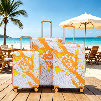 Koffer set- Grote Reiskoffer - 3 Delige Oranje Reiskoffer - Handbagage Koffer - Reiskoffer - Trolley - Koffers - 28/24/20 - Spinner wielen - Cijferslot - Lichtgewicht