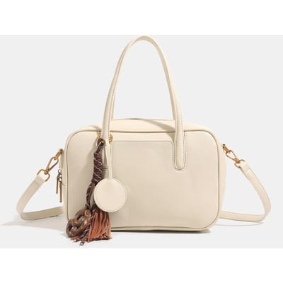 Dames Koreaanse Versie van Herfst en Winter Nieuwe Grote capaciteit Boston Tas Commuter Handtas Schoudertas beige