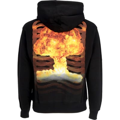 Hoodie Man Ribs Atomic Hoodie Black