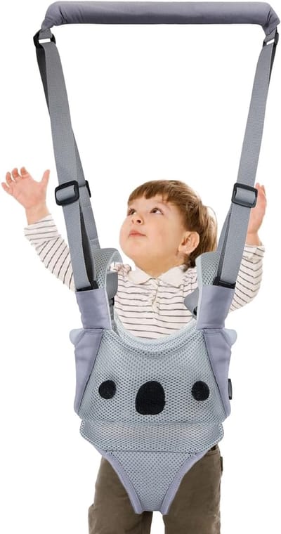 Kinder loopgordel - Kinderharnas loopband - Ondersteunen bij lopen - Verstelbare schouderbanden - 293 x 208 x 77 cm - Grijs