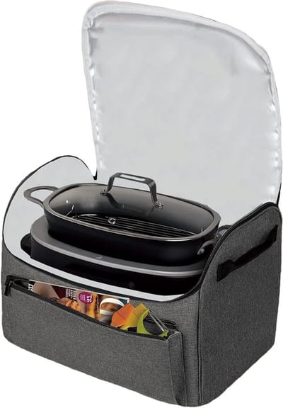 Kookpot Tas - Slow Cooker Drager - Outdoor Maaltijden - Waterdicht en Lekvrij - 47 x 32 x 33.6 cm