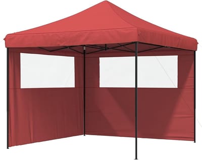 Opvouwbare Partytent - Pop-up Paviljoen - Feestelijke Bijeenkomsten - Robuust Stalen Frame - 292 x 292 x 315 cm - Bordeauxrood