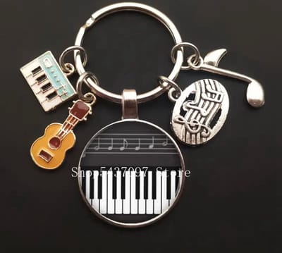 Akyol - Muziek – Sleutelhanger – sleutelhanger muziek -Music sleutelhanger- piano cadeau – muziekspelen – instrument – piano sleutelhanger – muziek cadeau