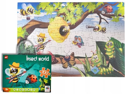 Kleurrijke Puzzel "Robaczek" 100 Stukjes - 3+ Jaar, Cadeau Verpakking