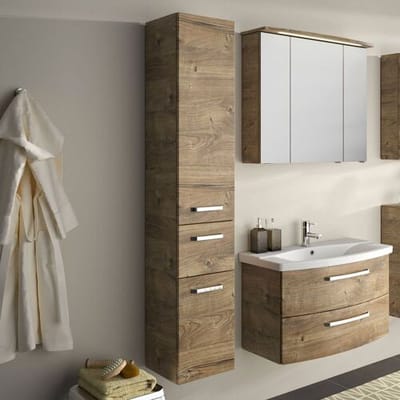 Pelipal Series 4010 (Focus) tall cabinet 30 x 33 x 168 cm, with 2 hinged doors and 1 drawer 4010.093020
