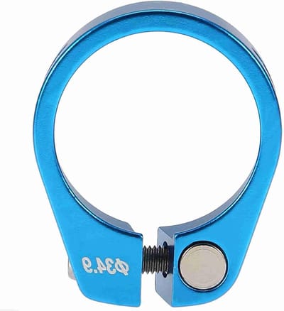 Zadelpenklem Fiets - Fietspostklem Zadelklem - Zadel Verstellen - Lichtgewicht Aluminium - 349 mm - Blauw