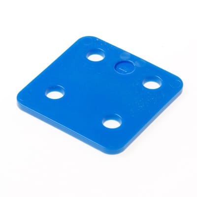 Drukplaten 4Mm 70X70mm Blauw Kunststof - 48 stuks