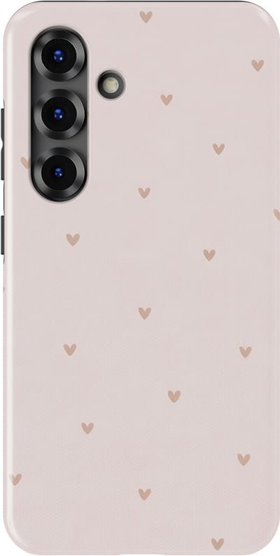 Tough Hoesje met Hartjes Samsung Galaxy S25 FE | Little Love Tough Case Geschikt voor Mag | Hartjes Print Backcover Samsung Galaxy S25 FE Sanded Hearts