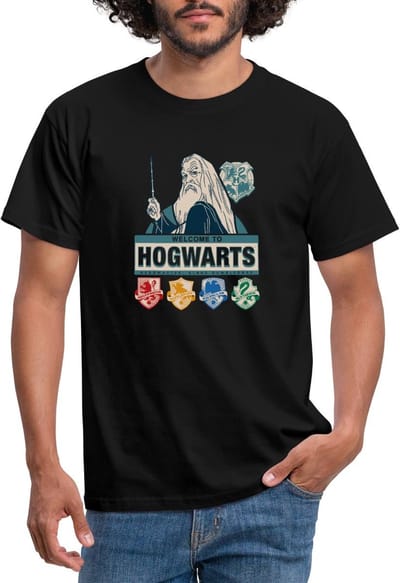 Harry Potter Welkom Op Zweinstein Perkamentus T-Shirt Heren