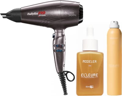 Babyliss PRO 4Artists Rapido Evolution Föhn + Elleure Modeler Haarlak 300ml + Olie 50ml