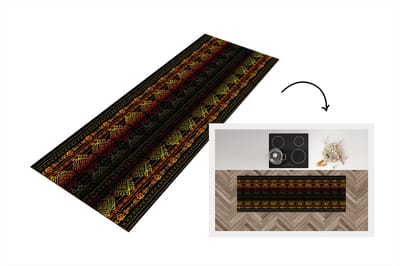 Keukenloper - Loper keuken - Afrika - Patronen - Abstract - 150x50 cm - Keukenloper vinyl