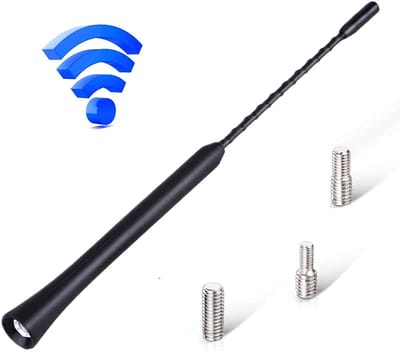 Allecto - Autoradio-antenne - Universele vervangbare antenne - Ruisbestendig - 9 inch formaat - Hoogwaardig rubber en aluminium - Geschikt voor de ...