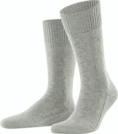 Esprit Cable Boot Heren Sokken - Grijs - Maat 43-46