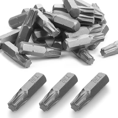 SnelShoppen - 30 Stuks Torx Bits T30 Set - 25 mm Vervangbare Bits - Torx Chrome Vanadium Staal - Perfect voor Klussen en Reparaties