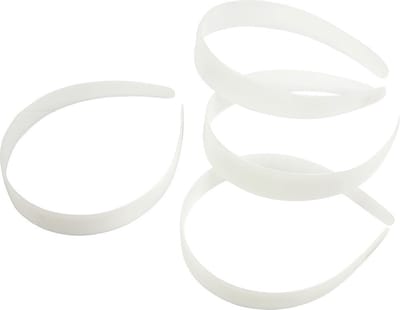 Haarbanden, B: 25 mm, wit, 5 stuk/ 1 doos