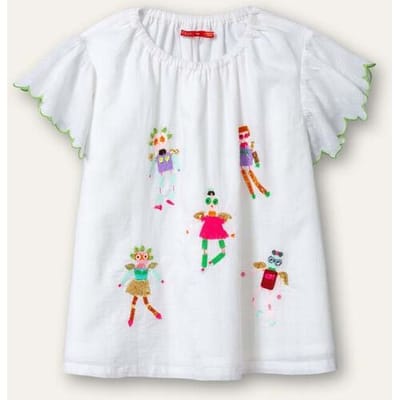 Oilily Boraa Blouse- maat92/2T Bright Wit