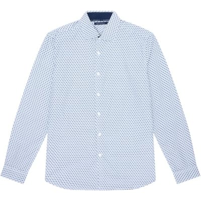 French Connection Cube L/s T Marine Size: XS | Casual Shirts Outlet | Heren | Blauw