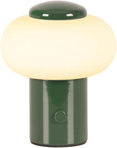 Lucide GUSTAV - Oplaadbare Tafellamp - Accu/Batterij - Ø 8 cm - LED Dimbaar - 1x0,8W 2700K - Groen | Essential