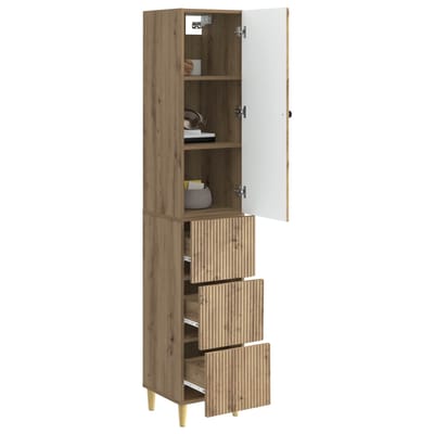 vidaXL - Kast - Set - 2 - st - Bewerkt - hout
