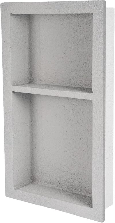 Douchenis Betegelbaar - Dubbele Wandnis - 30,5 x 65 cm - Inbouw Nis voor Badkamer en Inloopdouche - 100% Waterdicht - Modern Design