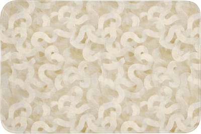 Badmat 90x60 cm - Antislip - Abstract - Lijnen - Beige - Badmatten voor badkamer - Badkamermat - Douchemat - Badkamer mat