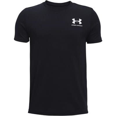 Under Armour Jongens Logo T-shirt met korte mouwen (Zwarte Heide)