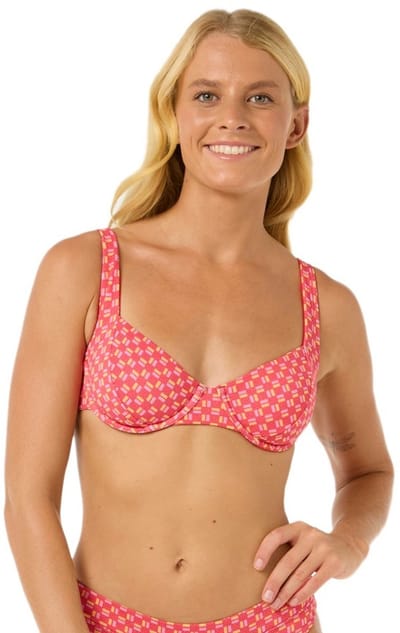 Rip Curl Shell Cove D-dd Balconette Bikinitop Rood XS Vrouw