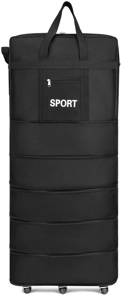 Dailygoods- Reistas met Wieltjes - Uitbreidbare Bagagetas - Handbagage - Grote Kledingtas - Praktische Opbergruimte - Eenvoudige Manoeuvreerbaarheid - Bagage