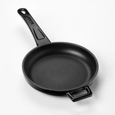 Lava Koekenpan - 16 cm - 0.4 liter - Gietijzer - Zwart