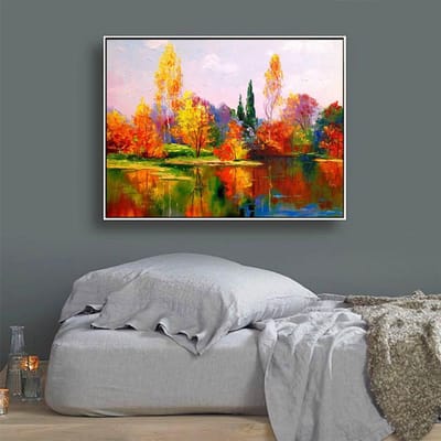 Diamant schilderij gebouw kruissteek borduurwerk landschap borduurpakketten Diamond Art Wall Decor 20X30CM brown