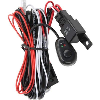 Automotive Spotlight Schakelaar Kabelboom AA1103 12V Eén Aanstuurt Twee Draadgroep voor Vervangen Toevoegen Mistlamp black