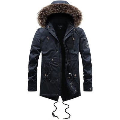 Winter Nieuwe Heren Hooded Katoenen Kleding Casual Mode Medium en Lang Fluweel Warm Herenkleding XXXL black