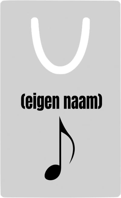Hacebo® - muzieknoot met eigen naam metalen boekenlegger - Muzieknoot - muziek liefhebbers - iemand die houdt van muziek - verjaardag - cadeau - kado Bladwijzer boekenleggers - 7.6 cm x 5cm
