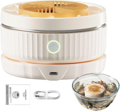 Fruit- en groentereiniger: draadloze draaibare USB-wasmachine, reinigingsspoel, hygiëeedschap voor de keuken, centrifugeren en drogen, bessensalade