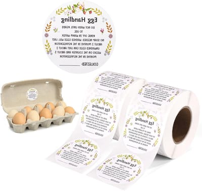 1000 Stuks Zelfklevende Stickers voor Verse Boerderij Eieren - Labels voor Ongewassen Eieren met Ophaaldatum voor Kippen en Kwartels, Ideaal voor Verpakking en Organisatie