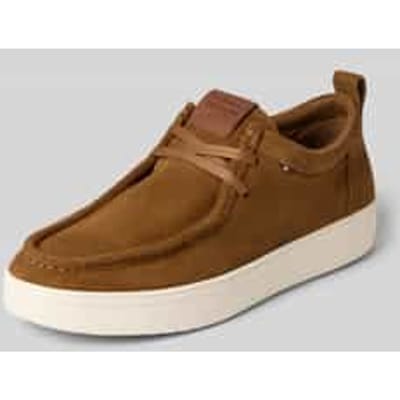 Sneakers van echt leer met labelpatch