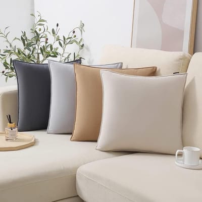 Decoratieve Kussenhoezen - Plaid Kussenhoezen - Woonkamer Decoratie - Zachte Lishu Fluweel - 30x50cm Set van 4 - Neutrale Kleuren
