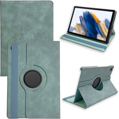 Casemania Hoes Geschikt voor Samsung Galaxy Tab S10 FE Plus - Aqua Blue - Draaibare Tablet Book Cover met Standaardfunctie