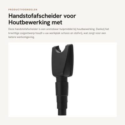 Dailygoods - Handstofafscheider voor Houtbewerking met Krachtig Zuigontwerp