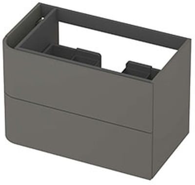 INK - Links Afgeronde Onderkast Gelakt 2 Laden Softclose Tbv Grepen - 800x450x520 Mm - Mat Beton Groen