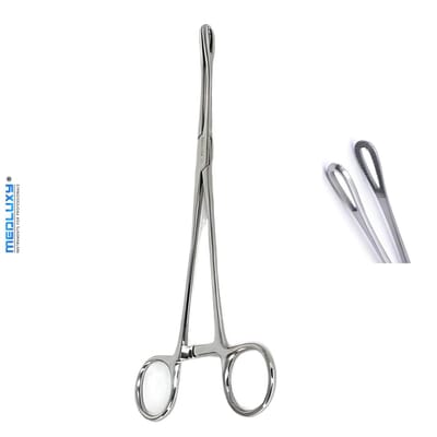 MEDLUXY® - Tampontang Foerster Sponge Forcep - Recht - 25 cm - M-0639 - Professionele kwaliteit (klemschaar, medische klemtang, Sponge Forceps, Verpleegkunde)