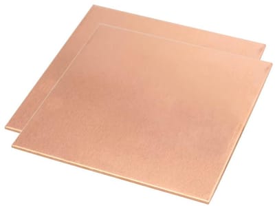 Koperen Platen - Metaal Platen - Ambachten en Reparatie - Zuiver Koper Materiaal - 100x100 mm - Brons