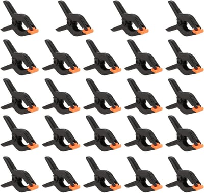 24 Pack 6 Inch Plastic Spring Clips - Stevige Nylon Klemmen voor Houtbewerking, Fotografie en Creatieve Projecten