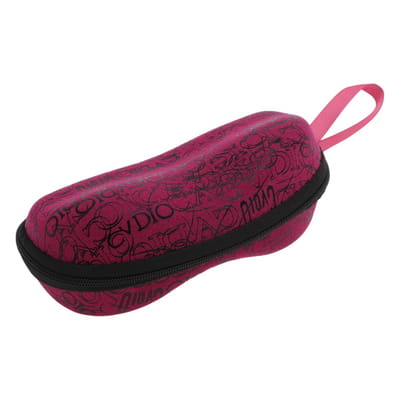 Dailygoods- Brillenkoker met karabijnhaak - Beschermende afdekking - Ritssluiting - Zachte binnenvoering - PVC/Katoen - 6.3"x3.15"x2.56 - Brillenetui