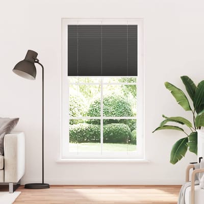 vidaXL - Plissé - rolgordijn - 105x200cm - stofbreedte - 104,4cm - polyester - zwart