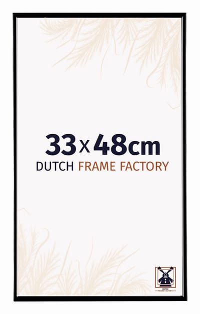 Fotolijst 33x48 cm - Kunststof - Zwart Hoogglans - Easy